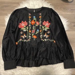 Flower Embroidered Zara Blouse